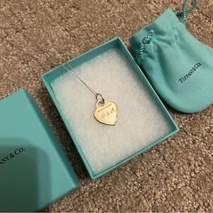 J&S Tiffany & Co. Silver Heart Pendant Necklace
